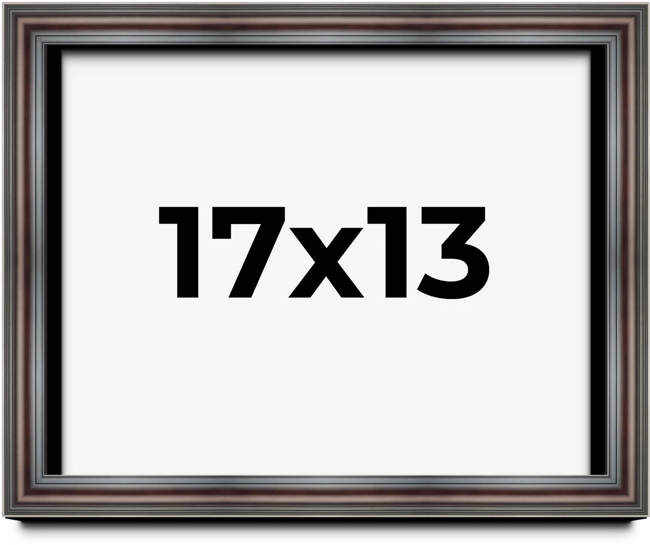 17x13 Shadow Box 1.75" Deep Brown Picture Frame - UV Acrylic, Foam Board Backing, Hanging Hardware